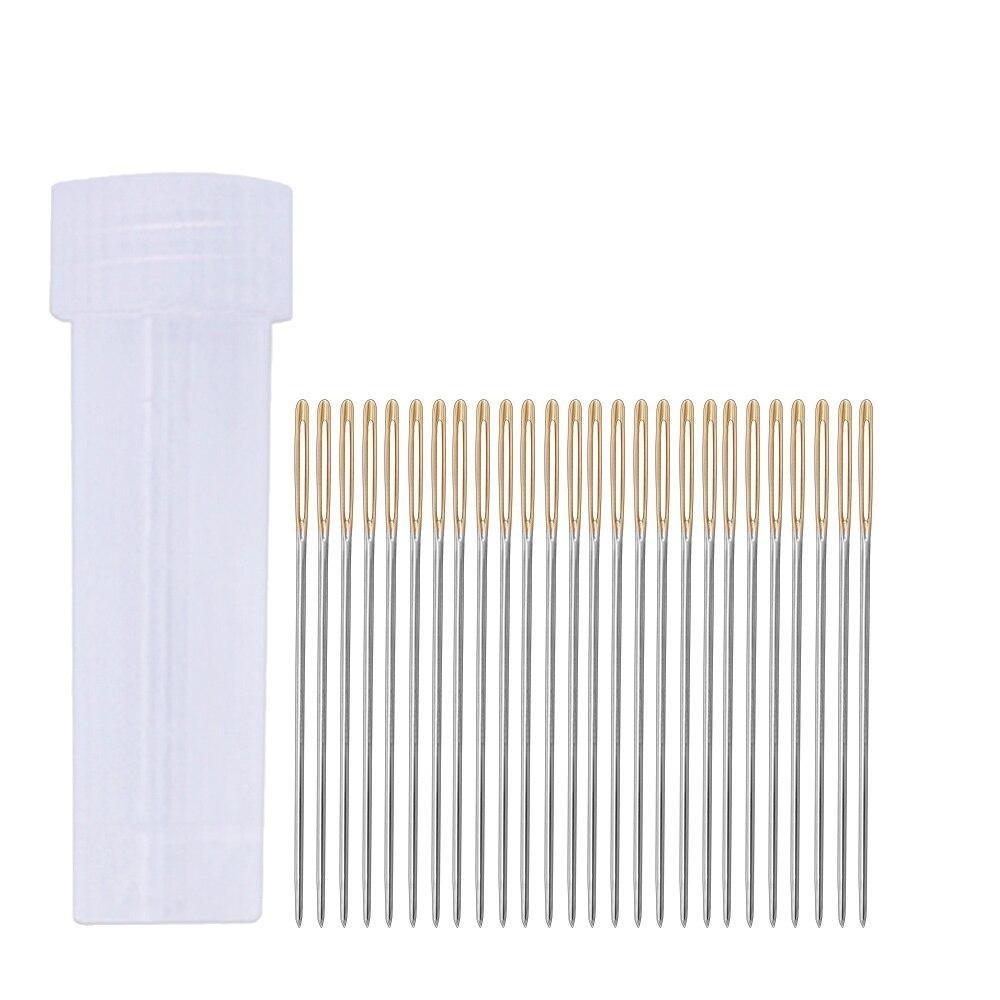 100 PCS Stainless Steel Golden Tail Embroidery Needles Kit