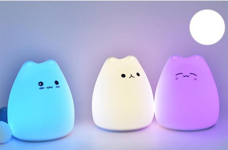LED Cute Cat Night Light 7 Colorful