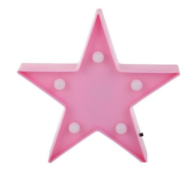 Star Shaped LED Night Light Table Lamp